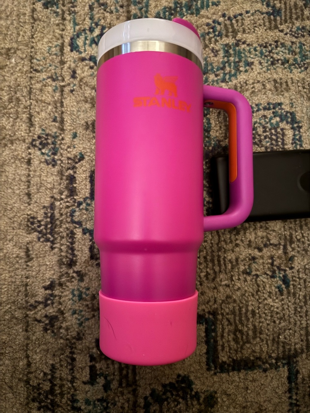 Stanley Vivid Violet 30 oz Tumbler with handle. Boot Included